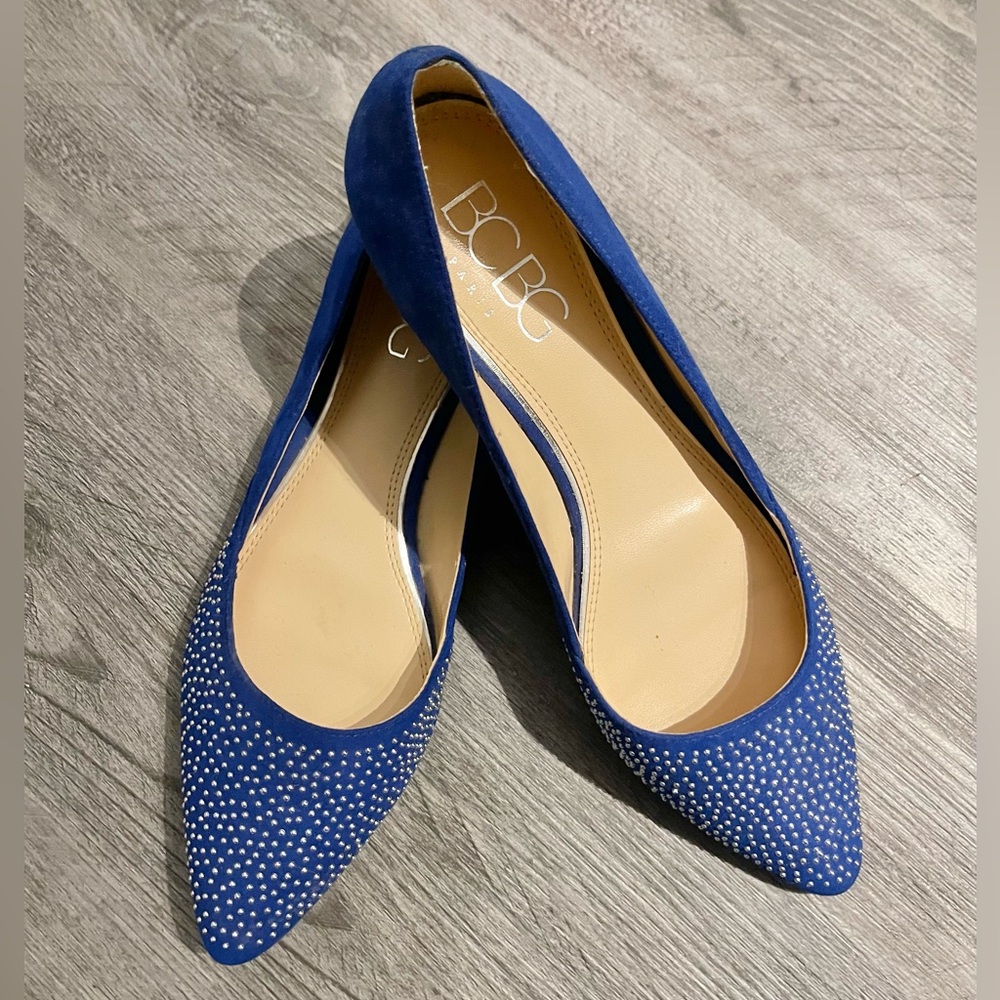 BCBG, Women’s blue studded flats
